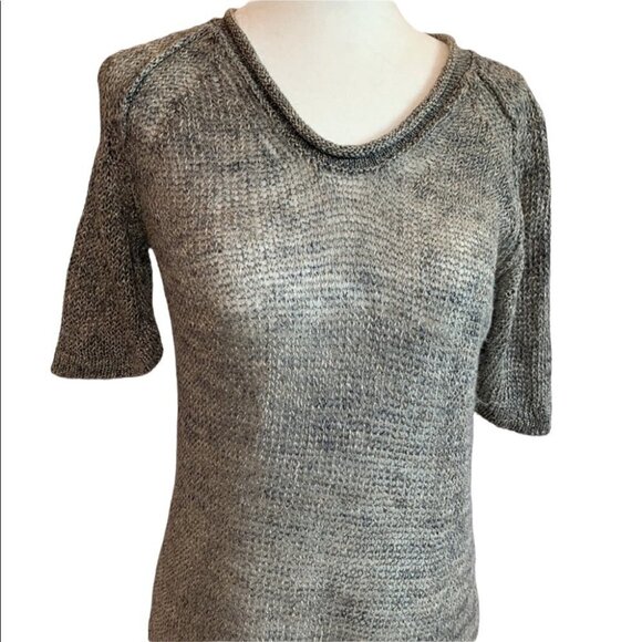 J. Crew Lightweight Grey V-Neck Sweater Short sleeve. S - Picture 7 of 7